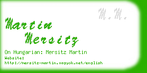 martin mersitz business card